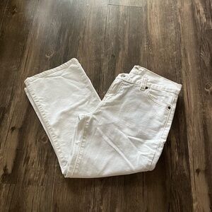 Eddie Bauer Petite White Denim Cropped Jean